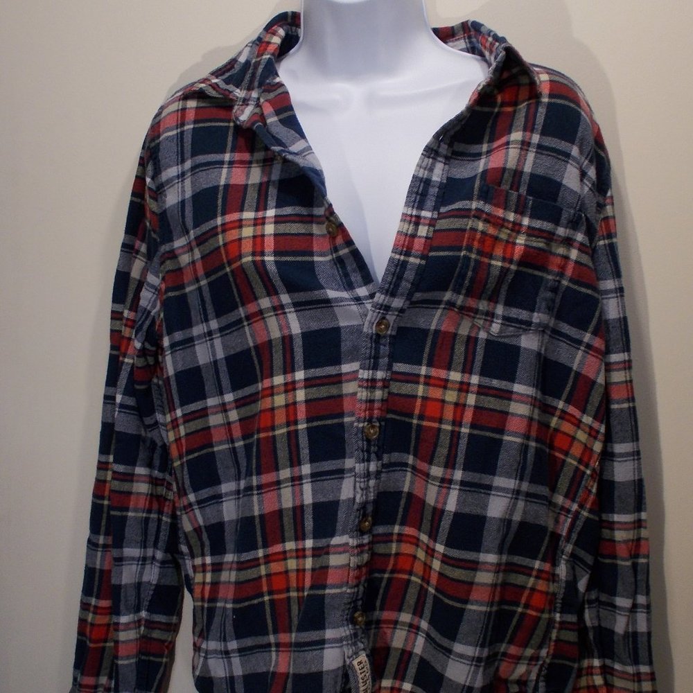 Hollister Flannel Shirt Long Sleeve Button Up